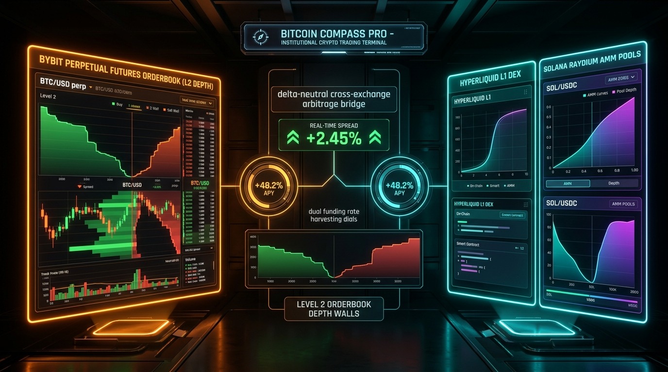 Арбитраж фьючерсов Bybit и DEX Hyperliquid / Raydium 2026: сбор спредов, двойной фандинг и L2-стакан