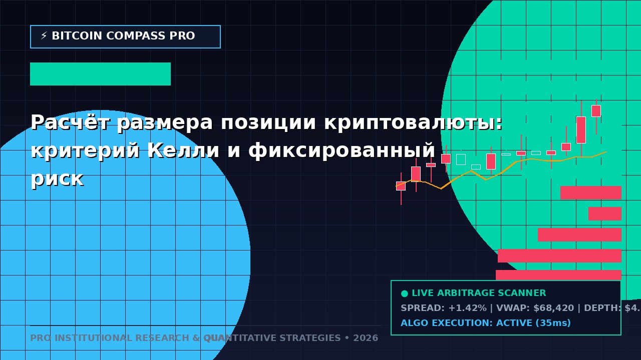 Расчёт размера позиции криптовалюты: критерий Келли и фиксированный риск