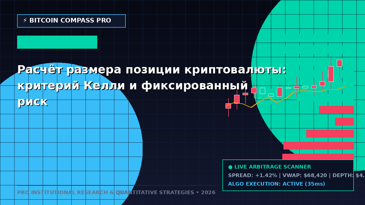 Расчёт размера позиции криптовалюты: критерий Келли и фиксированный риск
